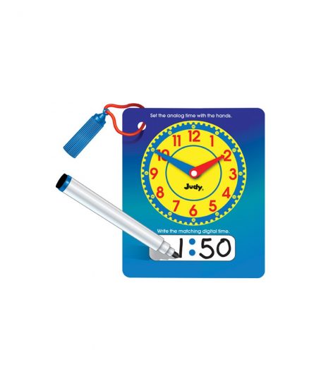 Write and Wipe Judy® Clock with Pen Clock