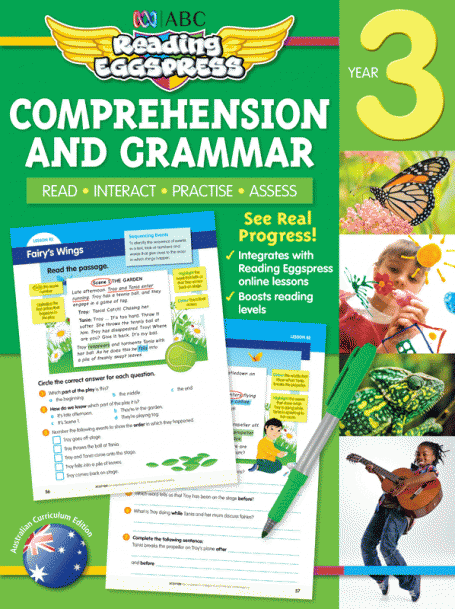 ABC Reading Eggspress- Comprehension and Grammar Workbook Year 3