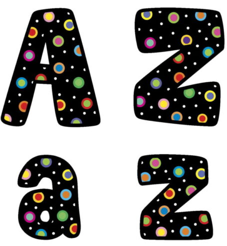 Dots Black Letters
